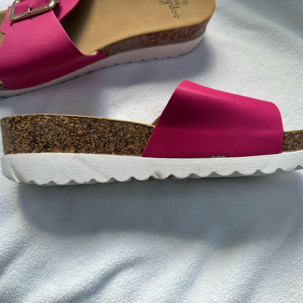 Hot Pink Sandal Slides, NWT - Picture 7 of 7